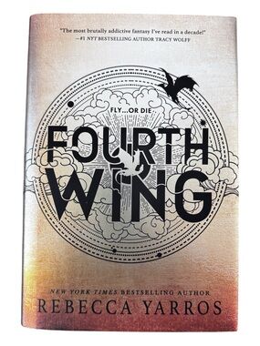 Fourth Wing Book by Rebecca Yarros Hardcover Adult Fantasy Romance First Edition